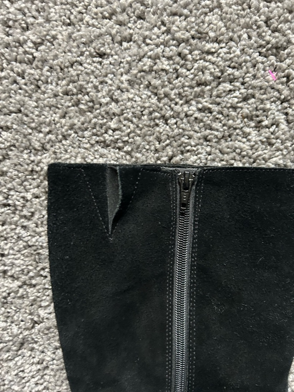 Merona Black Suede Mid-Calf Women’s Riding Boots size 8 1/2 - Picture 5 of 7